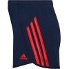 imageadidas Girls Elastic Waistband 3 Stripe Mesh ShortCollegiate Navy
