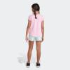 imageadidas Girls Elastic Waistband 3 Stripe Mesh ShortIce Mint