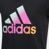 imageadidas Girls Short Sleeve Cotton Essential TShirt TopBlack