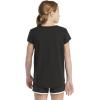 imageadidas Girls Short Sleeve Cotton Essential TShirt TopBlack Multi