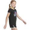 imageadidas Girls Short Sleeve Cotton Essential TShirt TopBlack Multi