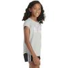 imageadidas Girls Short Sleeve Cotton Essential TShirt TopGrey Heather Pink Multi