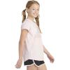 imageadidas Girls Short Sleeve Cotton Essential TShirt TopPink Sparkle