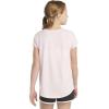 imageadidas Girls Short Sleeve Cotton Essential TShirt TopPink Sparkle