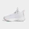 imageadidas Kids Own the Game 20 Basketball ShoeWhiteFlash AquaLucid Pink