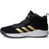 imageadidas UnisexChild Cross Em Up 5 Wide Basketball ShoeBlackGold MetallicWhite Wide
