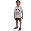 imageadidas boys 2 Piece Game Time Short SetMedium Grey Heather