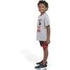 imageadidas boys 2 Piece Game Time Short SetMedium Grey Heather