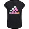 imageadidas Girls Short Sleeve Cotton Essential TShirt TopBlack