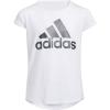 imageadidas Girls Short Sleeve Cotton Essential TShirt TopWhite