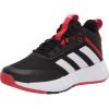 imageadidas Kids Own the Game 20 Basketball ShoeBlackWhiteVivid Red