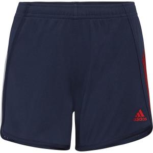 imageadidas Girls Elastic Waistband 3 Stripe Mesh ShortCollegiate Navy