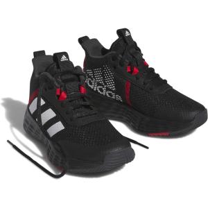 imageadidas Kids Own the Game 20 Basketball ShoeCore BlackWhiteVivid Red