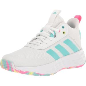 imageadidas Kids Own the Game 20 Basketball ShoeWhiteFlash AquaLucid Pink