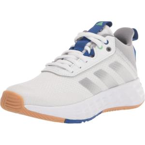 imageadidas Kids Own the Game 20 Basketball ShoeWhiteSilver MetallicTeam Royal Blue