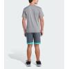 imageadidas Boys Elastic Waistband Winner ShortGreyGreen