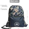 imageadidas Classic 3Stripes 20 Sackpack Black One Size Fits AllEssential Camo Crew Navysilver GreenCrew Navy