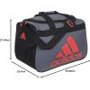 imageadidas Diablo Power Gym Small Duffel Bag for Men and Women  Lightweight for Sports and TravelOnix GreyBlackSolar Red