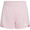 imageadidas Girls 3Stripes Mesh ShortsClear Pink