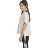 imageadidas Girls Big Short Sleeve Tee TShirtOatmeal Heather