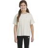 imageadidas Girls Big Short Sleeve Tee TShirtOatmeal Heather