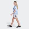 imageadidas Girls Big Short Sleeve Tee TShirtWhite With Blue