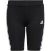 imageadidas Girls Detached Waistband 3 Stripe Bike ShortBlack
