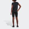 imageadidas Girls Detached Waistband 3 Stripe Bike ShortBlack