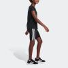 imageadidas Girls Detached Waistband 3 Stripe Bike ShortBlack