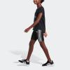 imageadidas Girls Detached Waistband 3 Stripe Bike ShortBlack
