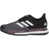 imageadidas Mens Solecourt Clay Primeblue Tennis ShoeBlackWhiteGrey