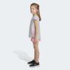 imageadidas girls Graphic Tee ampamp Gym Shorts Tshirt SetGrey With Coral