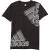 imageadidas Boys Short Sleeve Aeroready Performance Logo Tee TShirtDouble Bos Black