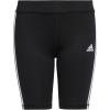 imageadidas Girls Detached Waistband 3 Stripe Bike ShortBlack