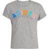 imageadidas Girls Short Sleeve Dolman Waist Heather TeeGrey With Multi