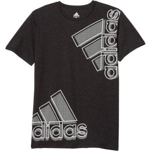 imageadidas Boys Short Sleeve Aeroready Performance Logo Tee TShirtDouble Bos Black