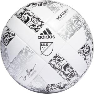 imageadidas MLS Soccer BallLeague WhiteSilver MetallicBlack