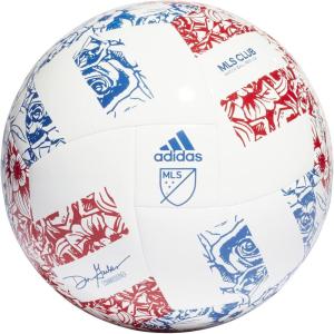 imageadidas MLS Soccer BallWhitePower BlueTeam Colleg Red