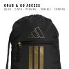 imageadidas Alliance Sackpack Drawstring Backpack Lightweight Small Gym Bag for Women and Men BlackGold MetallicBlack One SizeBlackGold Metallic