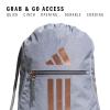 imageadidas Alliance Sackpack Drawstring Backpack Lightweight Small Gym Bag for Women and Men BlackGold MetallicBlack One SizeTwill GreyRose GoldGrey
