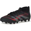 imageadidas Kids Club Predator Sock Firm Multi Ground Soccer CleatBlackGreyLucid Red