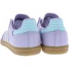 imageadidas UnisexKids Samba Classic Leather Soccer ShoeSilver DawnCrystal WhiteSemi Flash Aquapurple
