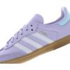 imageadidas UnisexKids Samba Classic Leather Soccer ShoeSilver DawnCrystal WhiteSemi Flash Aquapurple