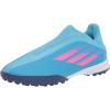 imageadidas UnisexChild Speedflow3 Laceless Turf Soccer ShoesSky RushTeam Shock PinkWhite
