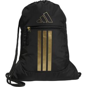 imageadidas Alliance Sackpack Drawstring Backpack Lightweight Small Gym Bag for Women and Men BlackGold MetallicBlack One SizeBlackGold Metallic