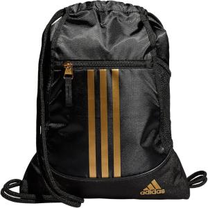 imageadidas Alliance Sackpack Drawstring Backpack Lightweight Small Gym Bag for Women and Men BlackGold MetallicBlack One SizeBlackGold MetallicBlack