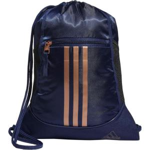 imageadidas Alliance Sackpack Drawstring Backpack Lightweight Small Gym Bag for Women and Men BlackGold MetallicBlack One SizeDark BlueRose Gold