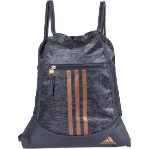 imageadidas Alliance Sackpack Drawstring Backpack Lightweight Small Gym Bag for Women and Men BlackGold MetallicBlack One SizeJersey Onix GreyRose Gold