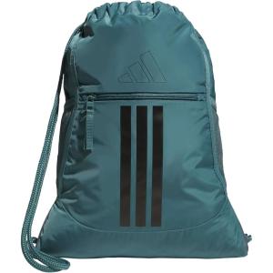 imageadidas Alliance Sackpack Drawstring Backpack Lightweight Small Gym Bag for Women and Men BlackGold MetallicBlack One SizePreloved Teal GreenBlack