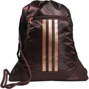 imageadidas Alliance Sackpack Drawstring Backpack Lightweight Small Gym Bag for Women and Men BlackGold MetallicBlack One SizeShadow BrownRose Gold